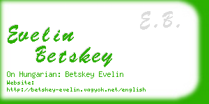 evelin betskey business card